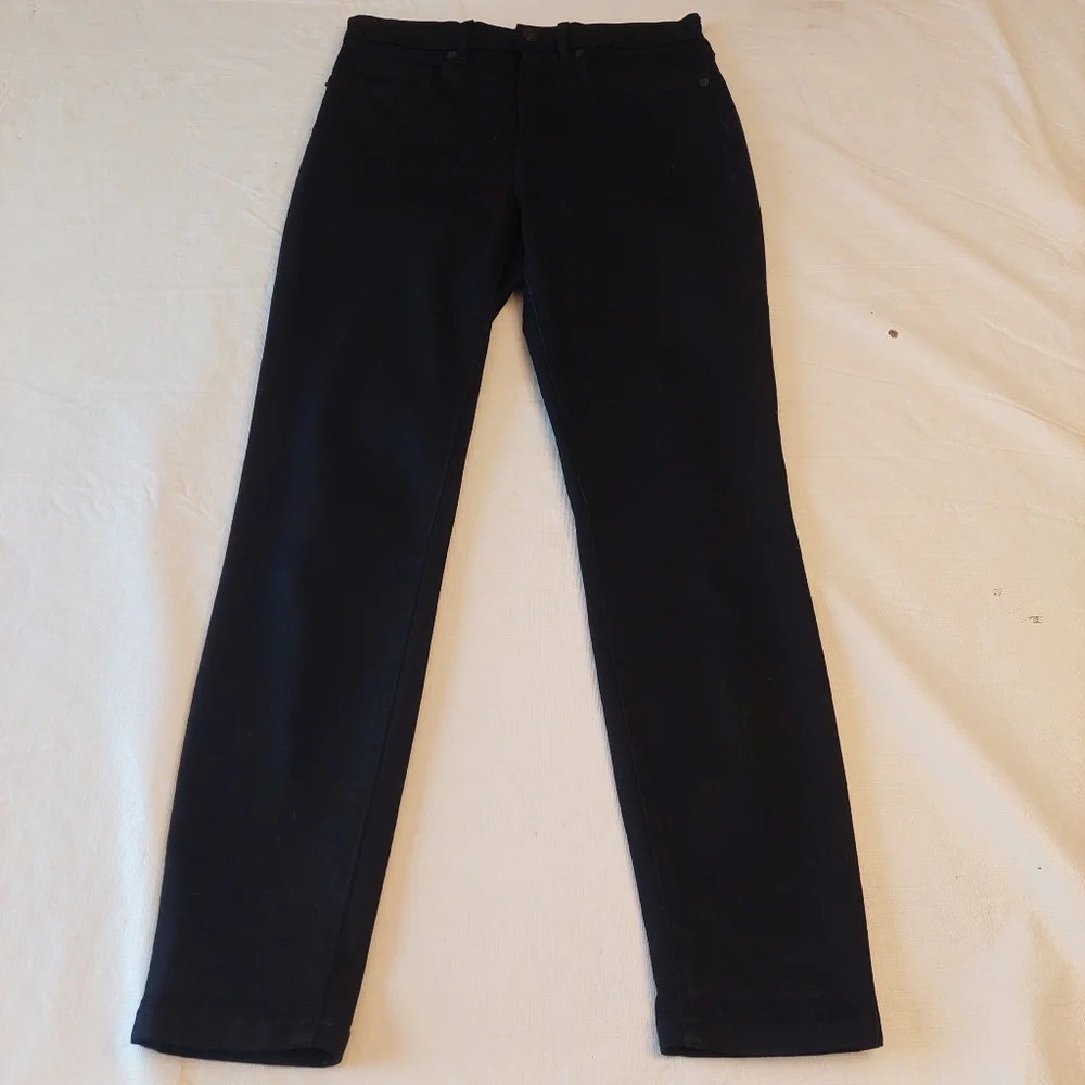 Everlane Black Rigid Premium Denim High Rise Ankle Crop Skinny Jeans Size 28 - Picture 3 of 13